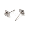 Square 201 Stainless Steel Stud Earring Findings STAS-Q315-05P-2