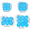 Boutigem 4Pcs 4 Style DIY Silicone Molds DIY-BG0001-23-3