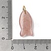 Natural Strawberry Quartz Pendants G-A297-01G-08-3