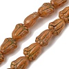 Painted Glass Beads Strands GLAA-Z021-16C-1