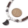 Moon Larvikite Pendant Necklaces for Women NJEW-JN04664-02-4
