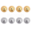 CHGCRAFT 8Pcs 2 Colors 304 Stainless Steel Ear Nuts STAS-CA0002-05-1