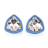Crystal Rhinestone Triangle Stud Earrings with 925 Sterling Silver Pins for Women MACR-S275-036A-2
