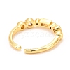 Brass Micro Pave Cubic Zirconia Cuff Ring RJEW-F118-20-3