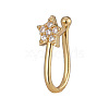 Brass Micro Pave Clear Cubic Zirconia Clip-on Nose Septum Rings WGE30AD-15-1