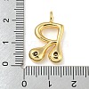 Rack Plating Brass Micro Pave Cubic Zirconia Pendants KK-A200-24G-R-3