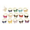 Brass Micro Pave Cubic Zirconia Finger Rings GL-CBA65A8-01G-2