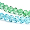 Transparent Painted Glass Beads Strands X1-DGLA-A034-T8mm-A17-4