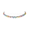 Glass Seed Beaded Charms Necklace for Women NJEW-JN04189-4