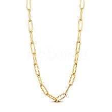 SHEGRACE Brass Paperclip Chain Necklaces JN975A