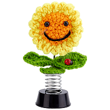 Cotton Kniiting Sunflower Decorate DJEW-WH0037-76