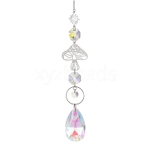 Glass & 201 Stainless Steel Suncatchers HJEW-JM01897