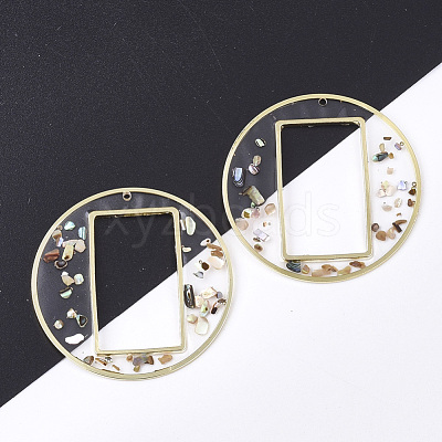 Epoxy Resin Pendants RESI-S365-44-1