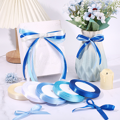 5 Rolls 5 Colors Polyester Ribbon OCOR-CP0001-26A-1