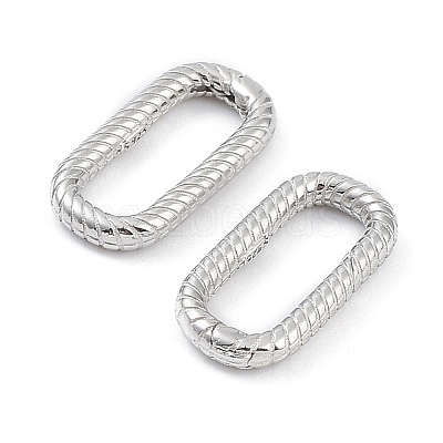 Anti-Tarnish Rhodium Plated 925 Sterling Silver Spring Gate Rings STER-K173-18P-1