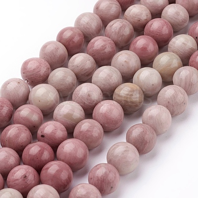 Natural Rhodonite Beads Strands G-G099-10mm-33-1