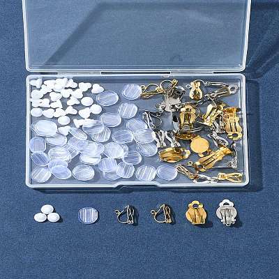 304 Stainless Steel Clip-on Earring Findings STAS-FS0001-59-1