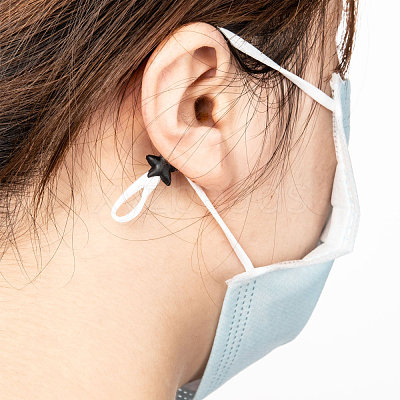 Star PVC Plastic Cord Lock for Mouth Cover KY-D013-01G-1