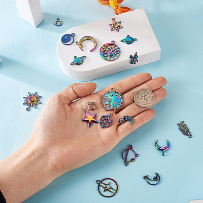 38Pcs 19 Style Alloy Charms FIND-KS0001-24-1