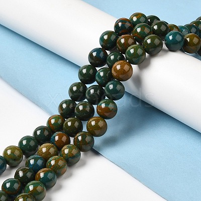 Natural Dyed White Jade Beads Strands G-M402-C04-08-1