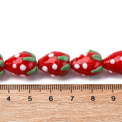 Handmade Lampwork Beads Strands LAMP-R109B-15A-1