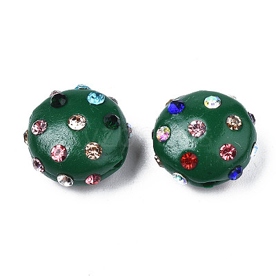 Polymer Clay Rhinestone Beads RB-S056-27E-1