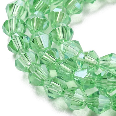 Transparent Electroplate Glass Beads Strands GLAA-F029-3mm-C24-1