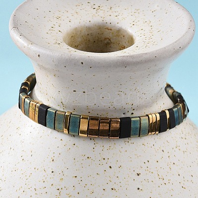 Vintage Ethnic Style Adjustable Glass Tila Beaded Handmade Slider Bracelets for Women LS-ZN9527-1-1