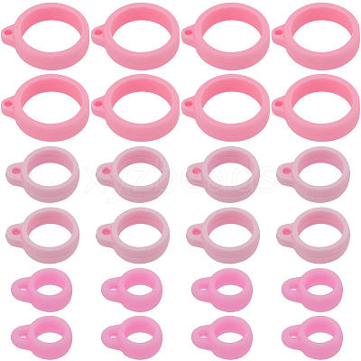 60Pcs 3 Style Silicone Pendant SIL-GF0001-28C-1