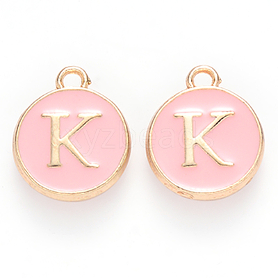 Golden Plated Alloy Enamel Charms ENAM-S118-07K-1