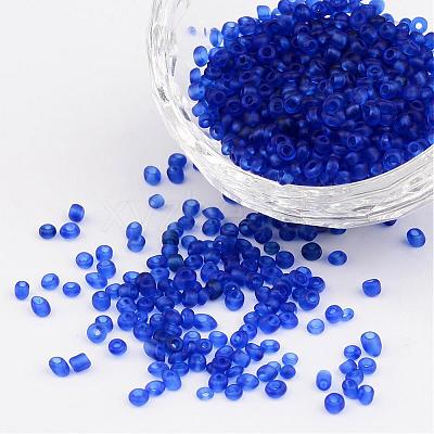 8/0 Frosted Round Glass Seed Beads X-SEED-A008-3mm-M8-1