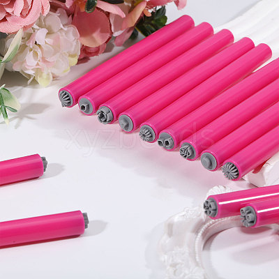 15Pcs 15 Styles Plastic Nail Art Seal Stamps Pens Set TOOL-WH0165-08-1