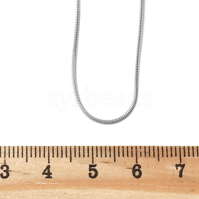 Non-Tarnish 304 Stainless Steel Snake Chains Necklaces X-STAS-F094-24P-1