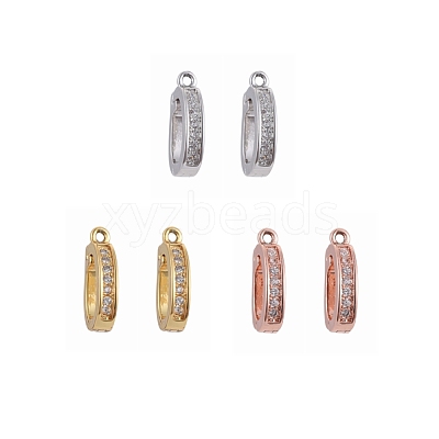 Brass Micro Pave Cubic Zirconia Enhancer Shortener Pendant Bails ZIRC-P007-03-NR-1