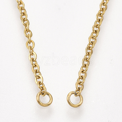 304 Stainless Steel Cable Chain Necklace Making STAS-T040-PJ209-2-70-1