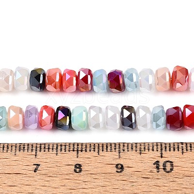 Electroplate Opaque Glass Beads Strands EGLA-N022-05B-A01-1