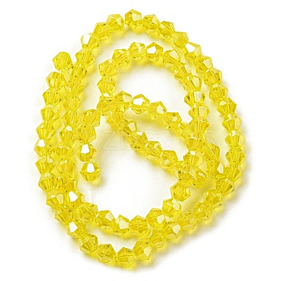 Transparent Electroplate Glass Beads Strands GLAA-F029-3mm-C21-1