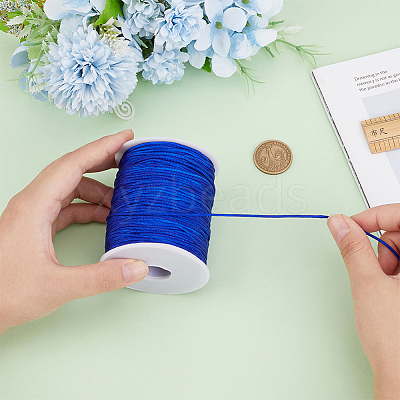 1 Roll 100 Yards Round Nylon Braided Thread NWIR-PH0002-22E-1