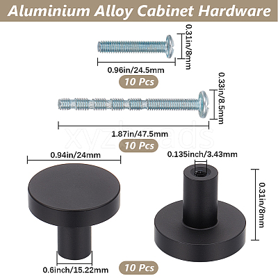 10 Sets Aluminium Alloy Cabinet Hardware FIND-GF0007-67EB-1
