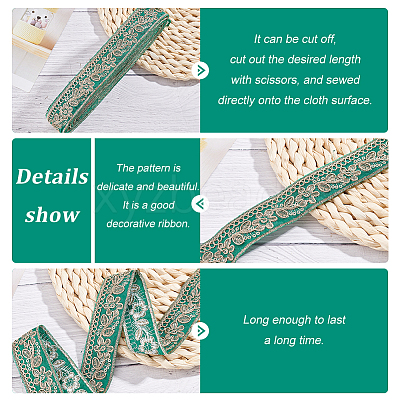 Ethnic Style Embroidery Polyester Ribbons OCOR-WH0060-33A-1