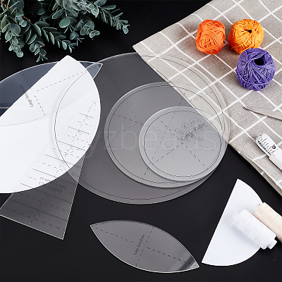 Acrylic Sunflower Quilting Rulers Set DIY-WH0343-97-1