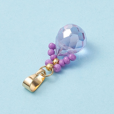Glass Seed Beaded Pendants PALLOY-MZ00590-05-1