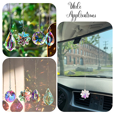 1Pc Transparent Glass Hanging Suncatchers AJEW-TADJ0001-02A-1