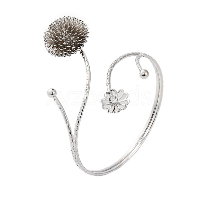 PincushionAlloy Arm Cuff Bangles for Girl Women AJEW-A063-01B-G-1