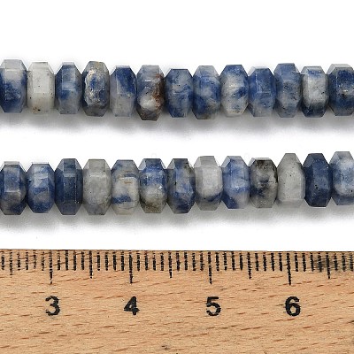 Natural Blue Spot Jasper Beads Strands G-G317-A11-3x6mm-1