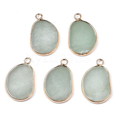 Natural Green Aventurine Pendants G-S359-317B-1