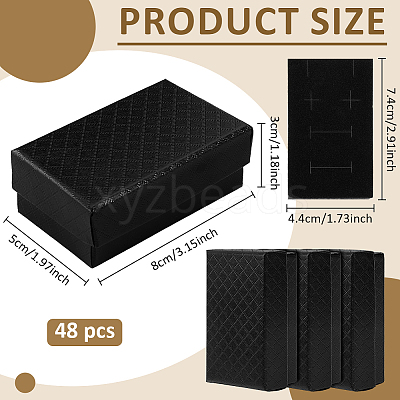 48Pcs Cardboard Jewelry Boxes CBOX-BC0001-55-1