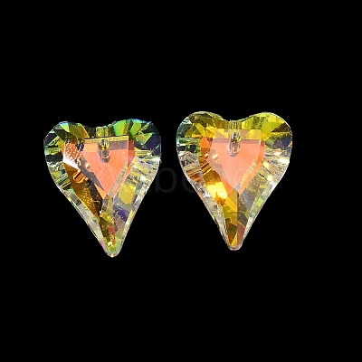 AB Color Plated Glass Pendants GLAA-I057-27B-1
