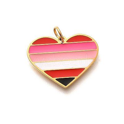 Pride 304 Stainless Steel Enamel Pendants STAS-B079-01G-16-1