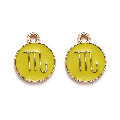 Alloy Enamel Pendants ENAM-S124-01B-14L-1